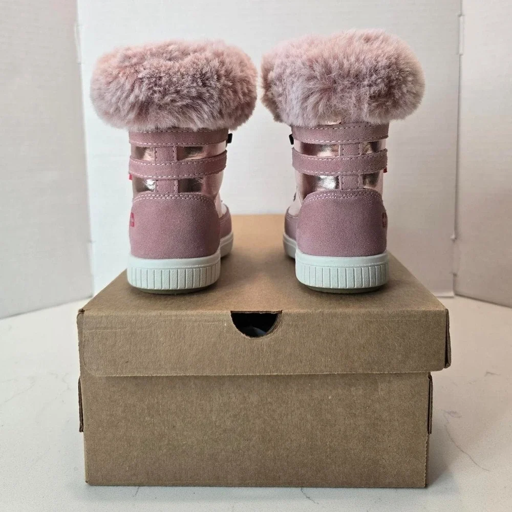 Swiss+Tech Boots Toddler Girls Cold Weather LT PINK Suede Fur 6.5x3